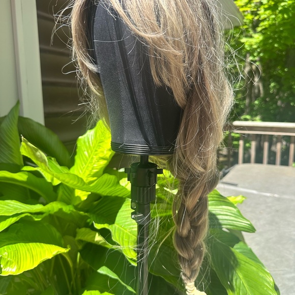 Rebel Gypsy Ombre Blonde Long Braided Wig, Cap with Combs, Gently Worn - Picture 2 of 6